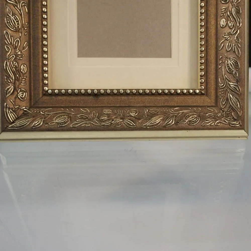 Ornate Picture Frame With Glass Silver Floral Wilton Industries